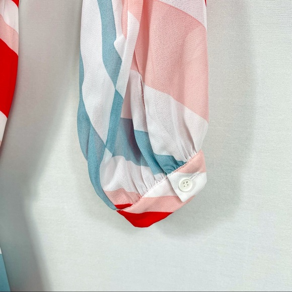 NWT Chelsea28 Long Sleeve High/Low Faux Wrap Dress - Picture 4 of 8